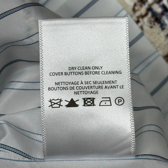 VERONICA BEARD Bentley Tweed Jacket Sz-2 Ivory/Camel 2406TW6810474 - Picture 16 of 16